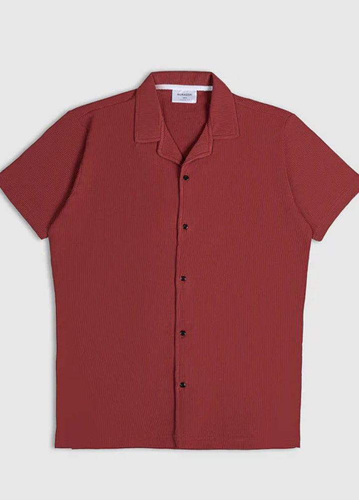 Muraqsh Textured  Button Down Knit Shirt ABD-RWTRBD-FS