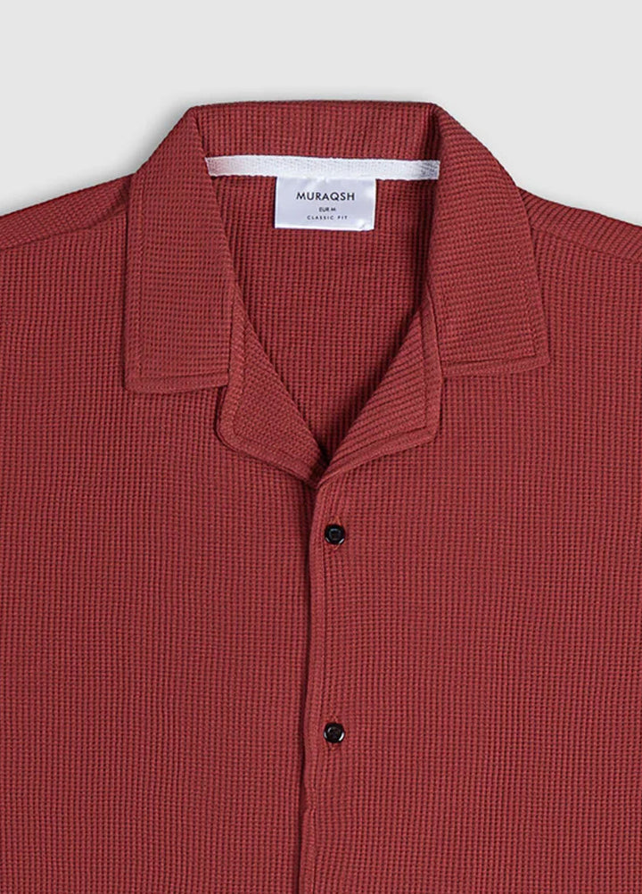 Muraqsh Textured  Button Down Knit Shirt ABD-RWTRBD-FS