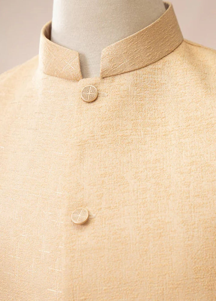 Muraqsh Textured Jamawar Waistcoat ABD-BWKTW-WC