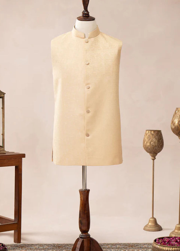 Muraqsh Textured Jamawar Waistcoat ABD-BWKTW3-WC