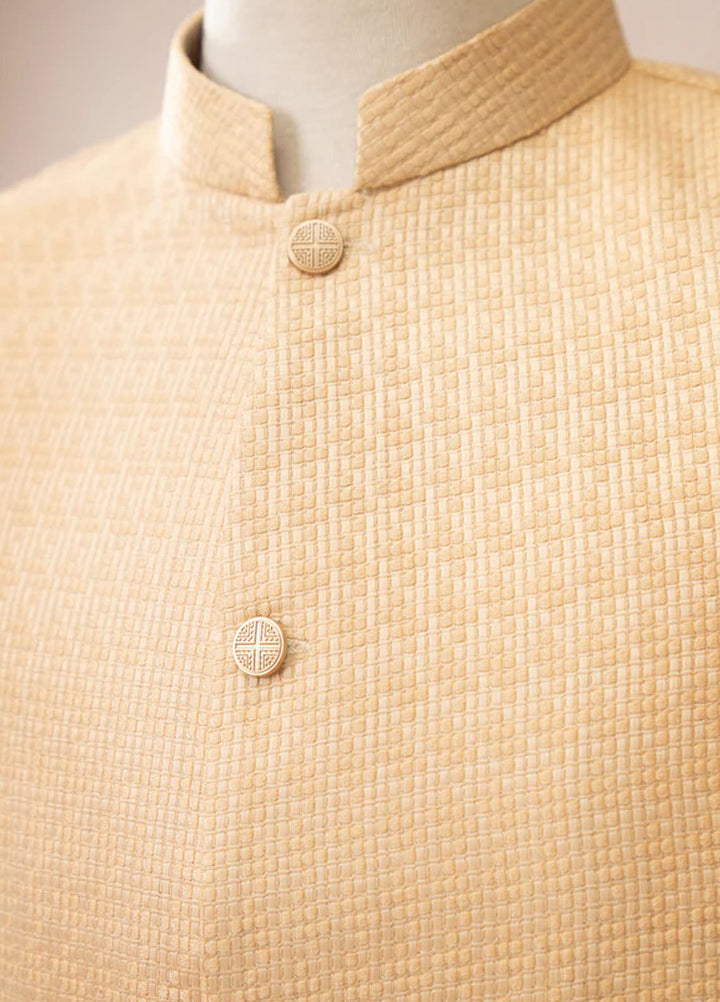 Muraqsh Textured Jamawar Waistcoat ABD-BWKTW3-WC