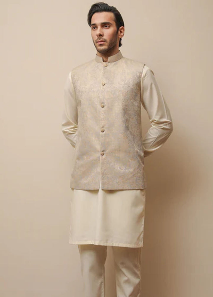 Muraqsh Textured Jamawar Waistcoat ABD-BWKTW4-WC