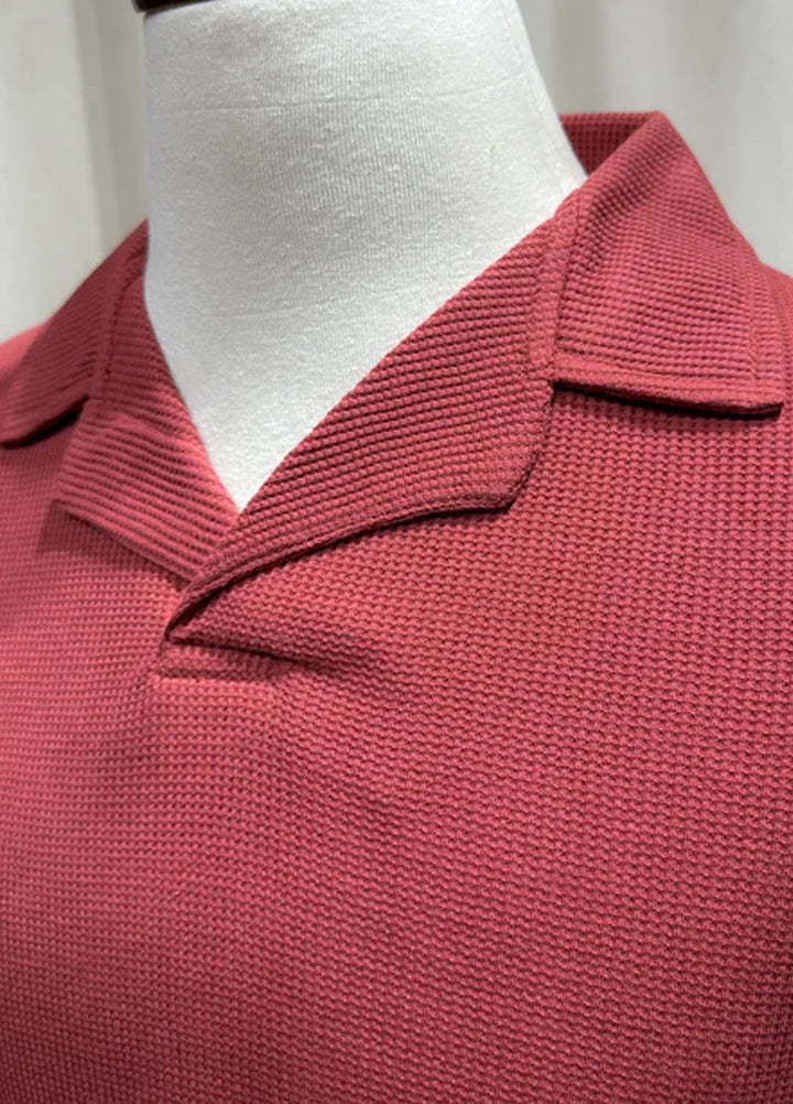 Muraqsh Textured  Revere Polo Knit Shirt ABD-RQTRP-FS