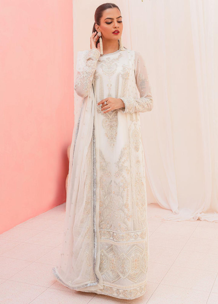 Murat By Freesia Premium Embroidered Chiffon Suits Unstitched 3 Piece FRE23MU FFD-0108 Turtle Dove - Festive Collection