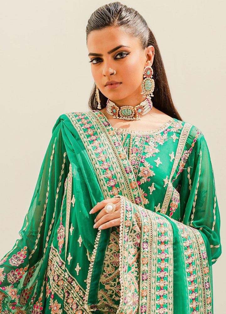 Murat By Freesia Premium Embroidered Chiffon Suits Unstitched 3 Piece FRE23MU FFD-0113 Jelly Bean - Festive Collection