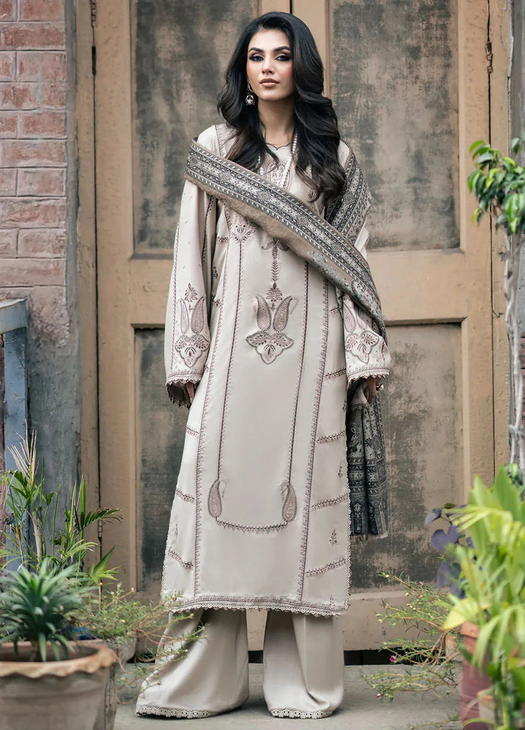 Musafir by Izel Embroidered Wool Suits Unstitched 2 Piece IZL24MF Ankahi - Winter Collection