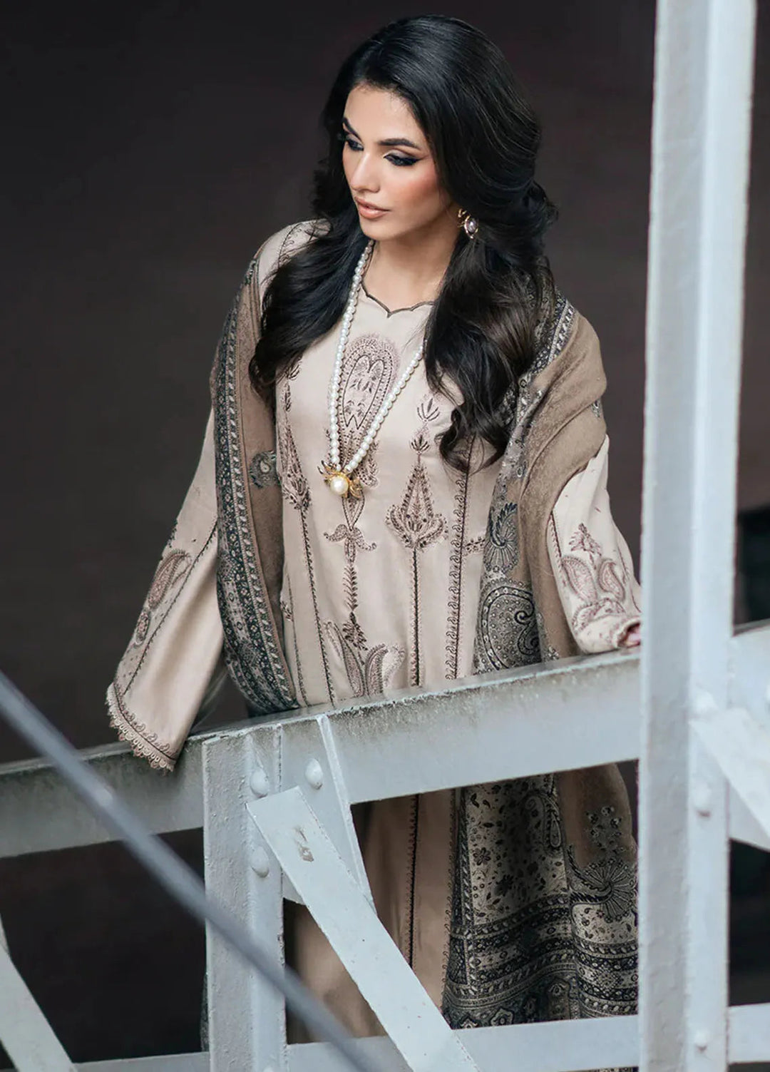 Musafir by Izel Embroidered Wool Suits Unstitched 2 Piece IZL24MF Ankahi - Winter Collection