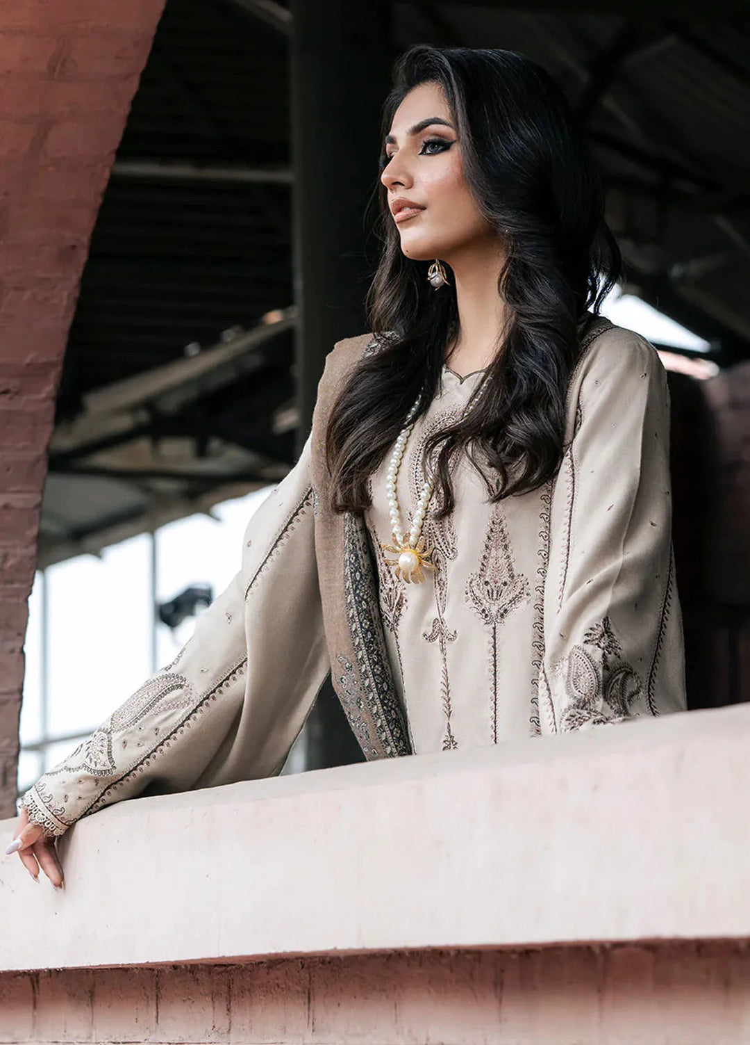 Musafir by Izel Embroidered Wool Suits Unstitched 2 Piece IZL24MF Ankahi - Winter Collection