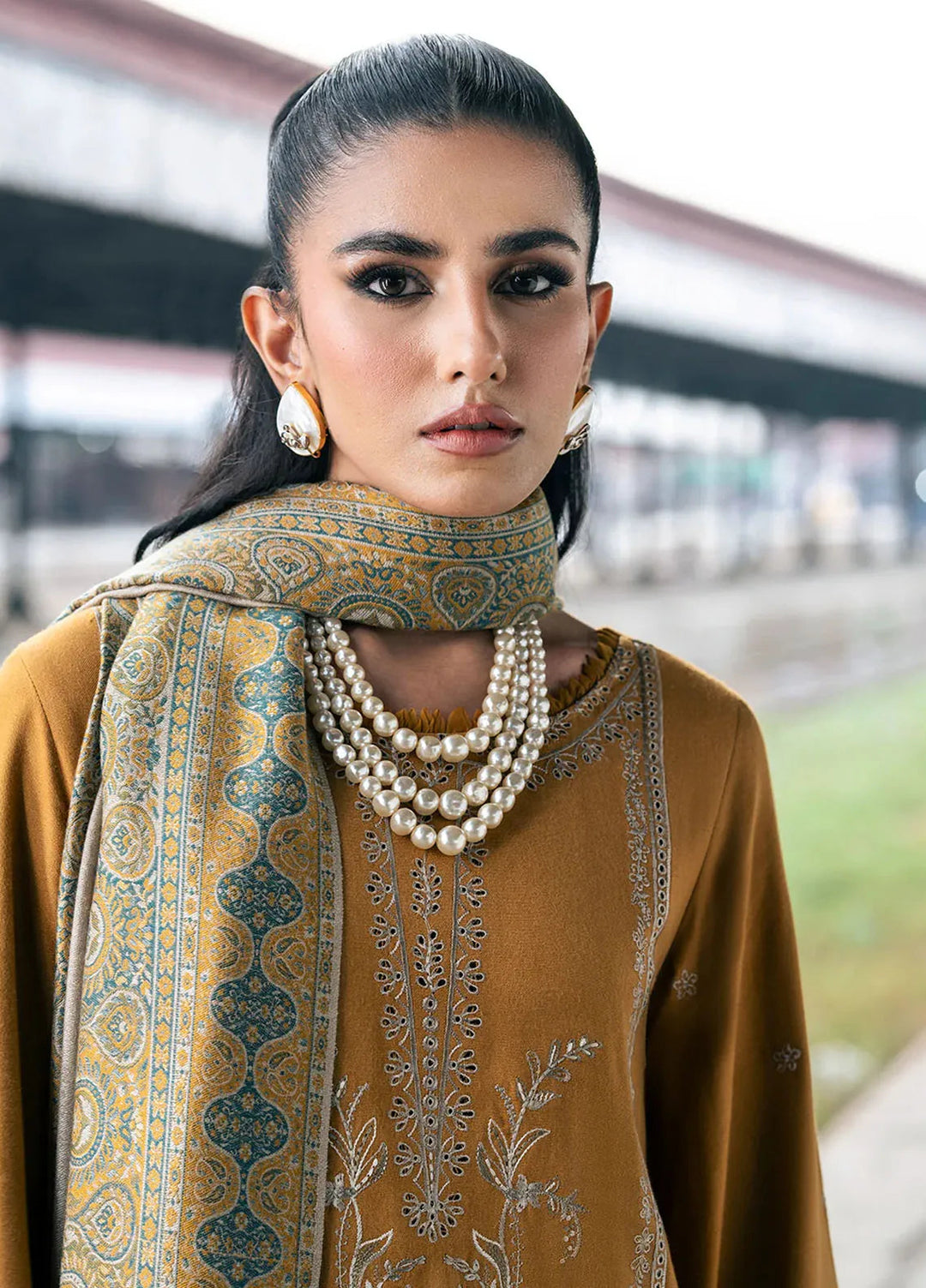 Musafir by Izel Embroidered Wool Suits Unstitched 2 Piece IZL24MF Paras - Winter Collection