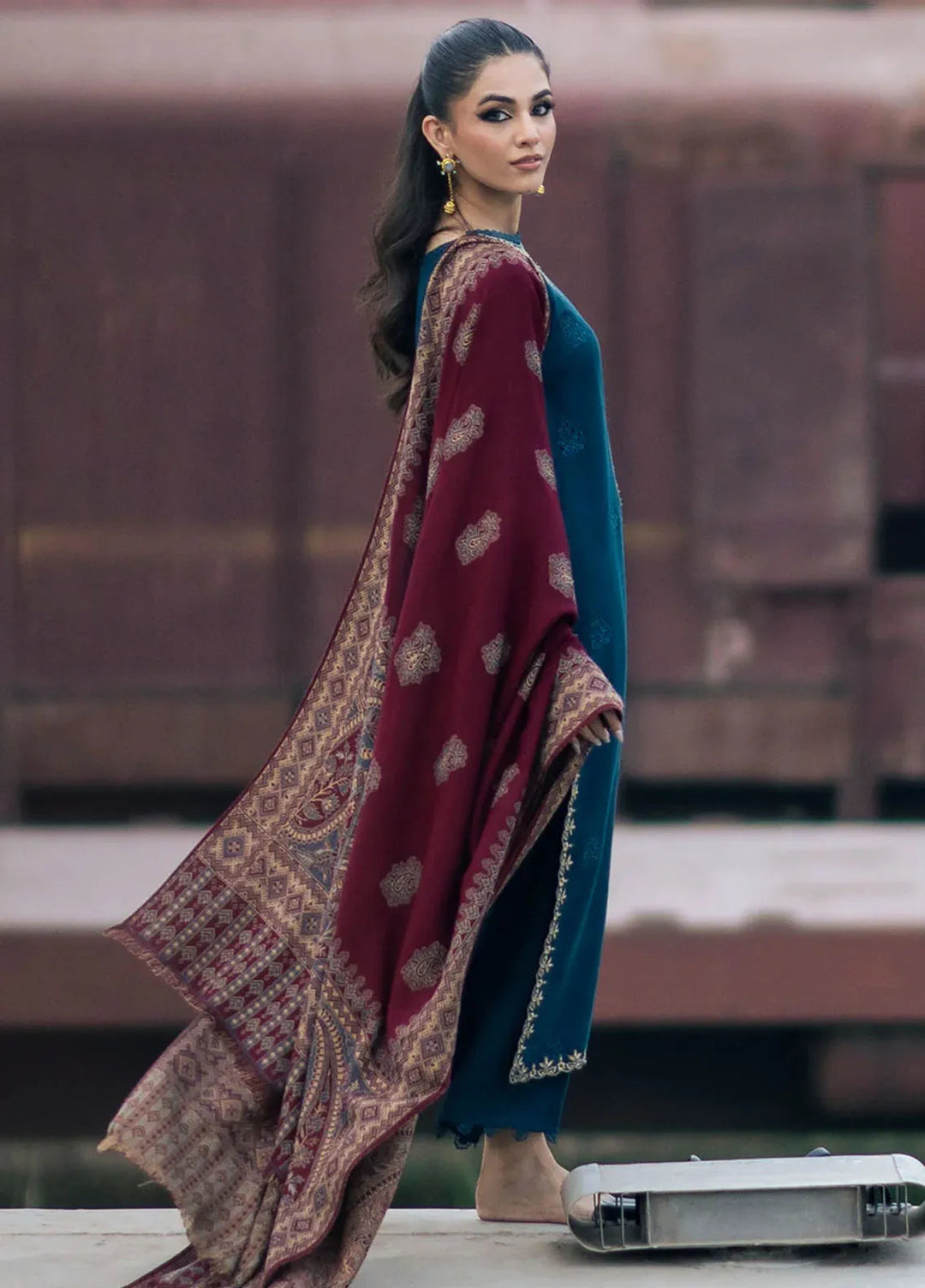 Musafir by Izel Embroidered Wool Suits Unstitched 2 Piece IZL24MF Vasl - Winter Collection