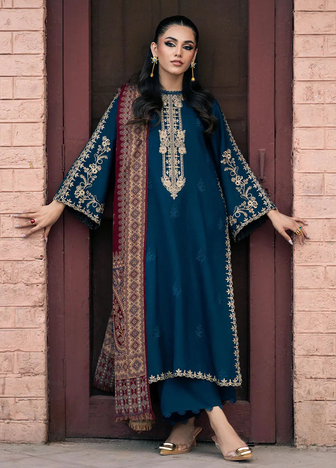 Musafir by Izel Embroidered Wool Suits Unstitched 2 Piece IZL24MF Vasl - Winter Collection