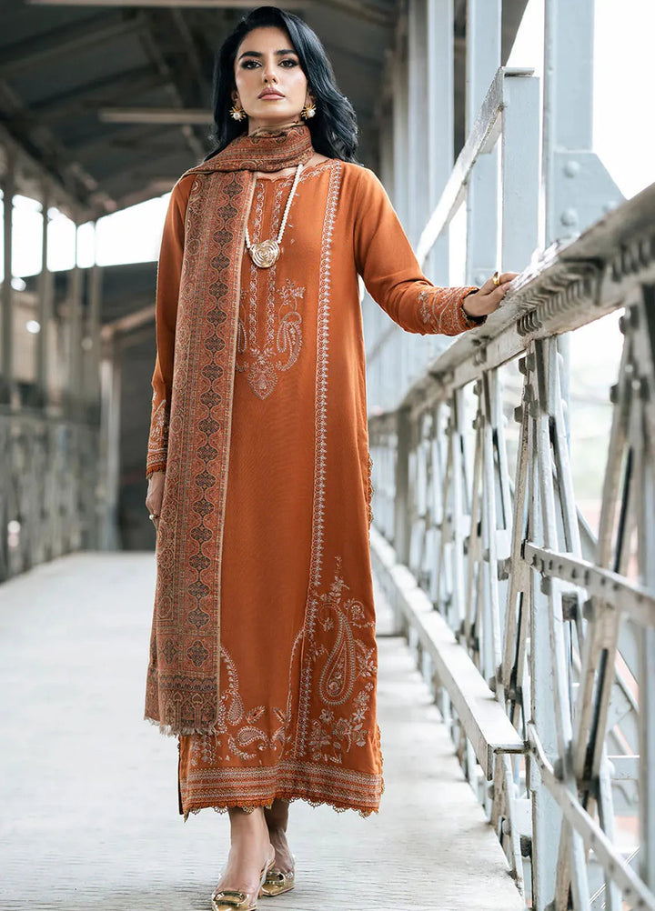 Musafir by Izel Embroidered Wool Suits Unstitched 2 Piece IZL24MF Wafa - Winter Collection