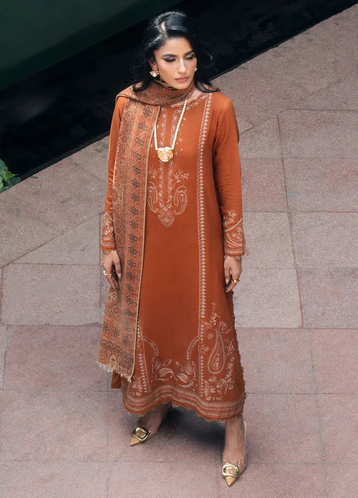 Musafir by Izel Embroidered Wool Suits Unstitched 2 Piece IZL24MF Wafa - Winter Collection