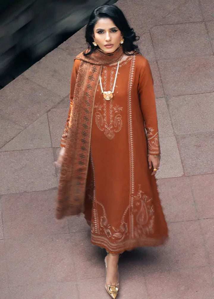 Musafir by Izel Embroidered Wool Suits Unstitched 2 Piece IZL24MF Wafa - Winter Collection