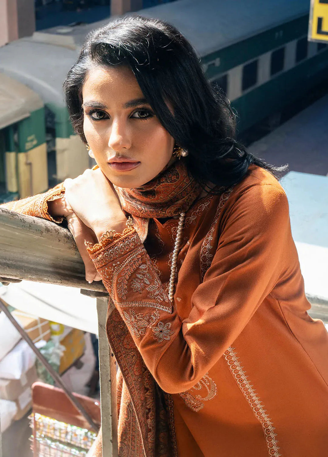 Musafir by Izel Embroidered Wool Suits Unstitched 2 Piece IZL24MF Wafa - Winter Collection