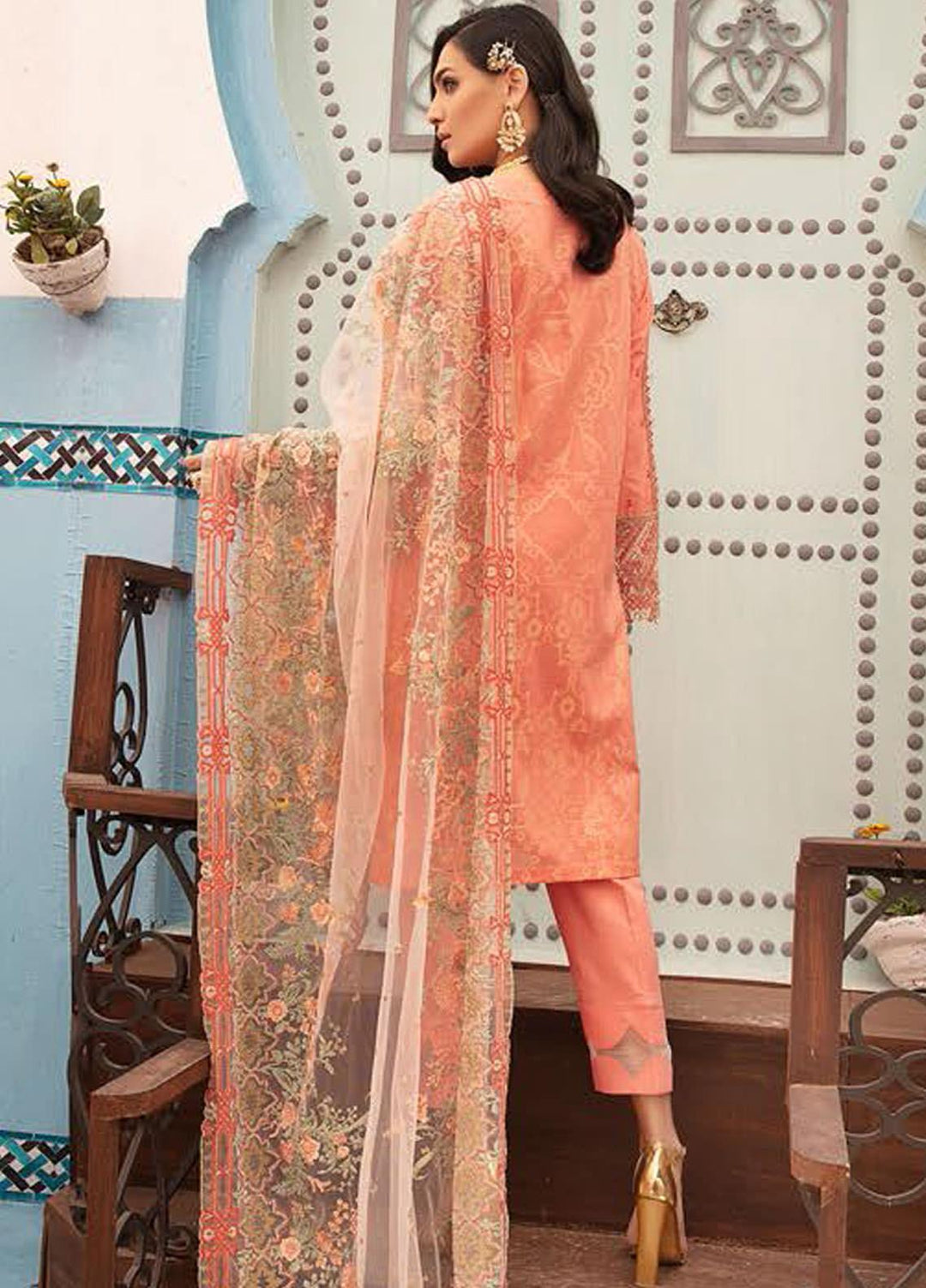 MusCari Embroidered Lawn Suits Unstitched 3 Piece MC21L MLC-02 - Summer Collection