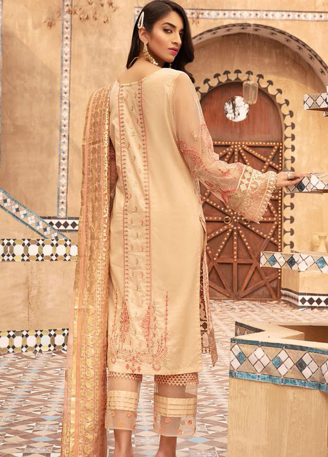 MusCari Embroidered Lawn Suits Unstitched 3 Piece MC21L MLC-05 - Summer Collection