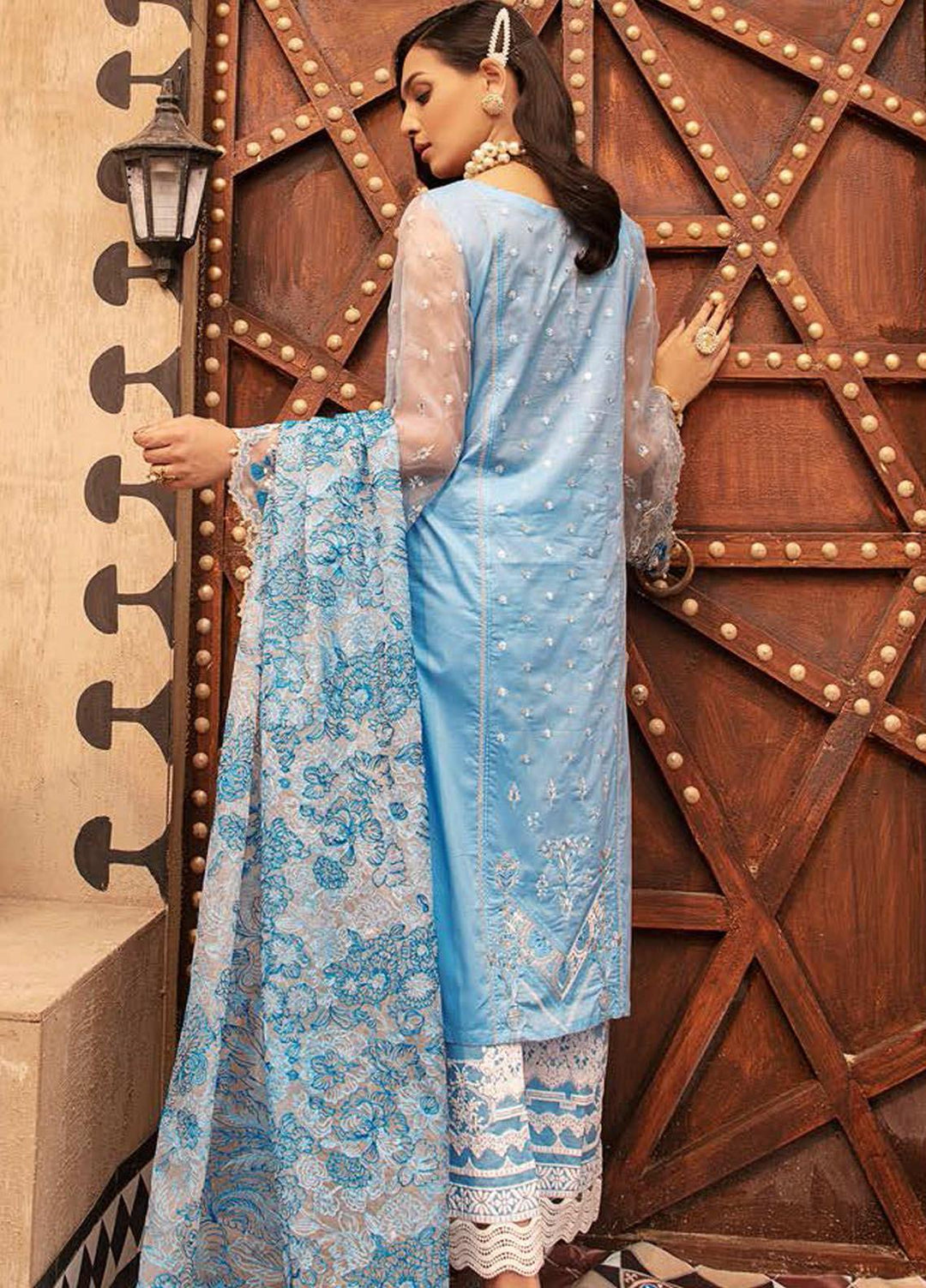 MusCari Embroidered Lawn Suits Unstitched 3 Piece MC21L MLC-08 - Summer Collection