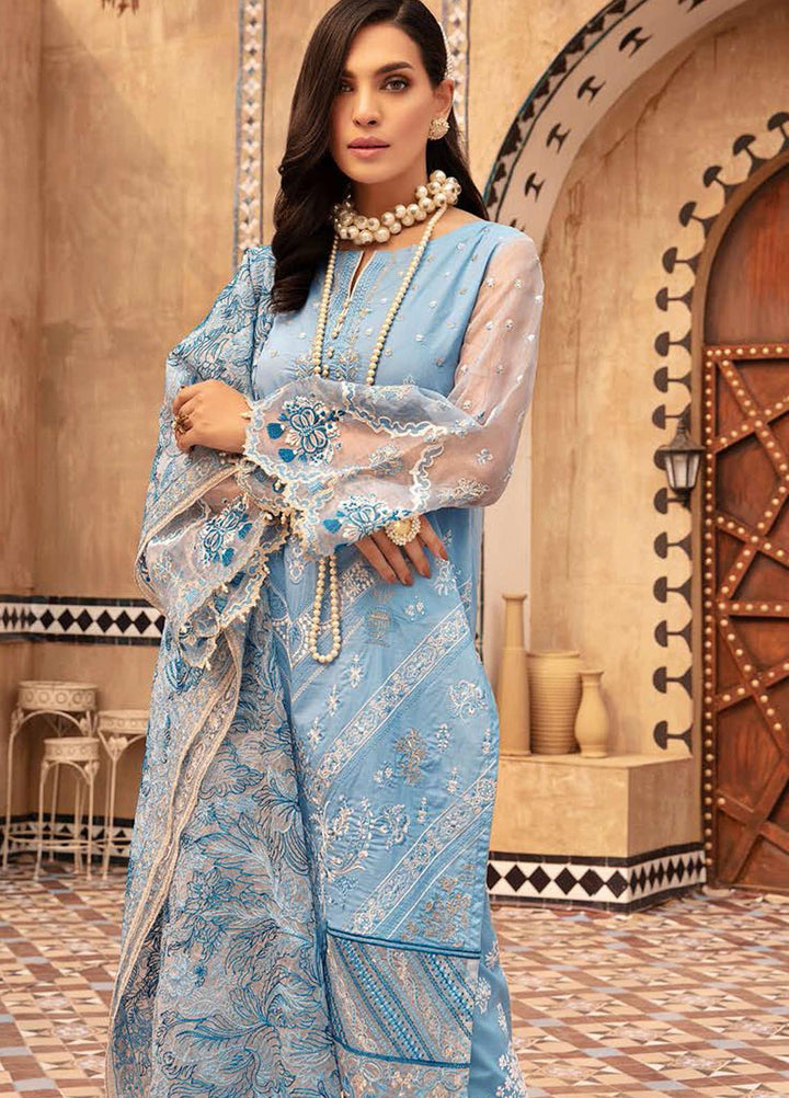MusCari Embroidered Lawn Suits Unstitched 3 Piece MC21L MLC-08 - Summer Collection