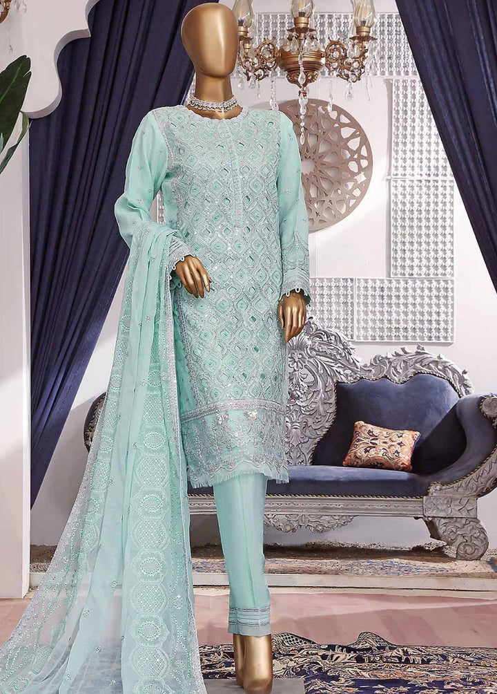 Muse By HZ Textiles Embroidered Organza Suits Unstitched 3 Piece HZ22M 01 Imroz - Luxury Collection