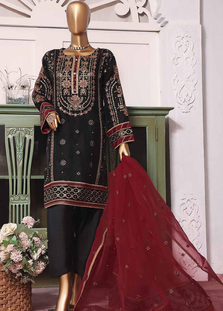 Muse By HZ Textiles Embroidered Organza Suits Unstitched 3 Piece HZ22M 04 Shahnoor - Luxury Collection