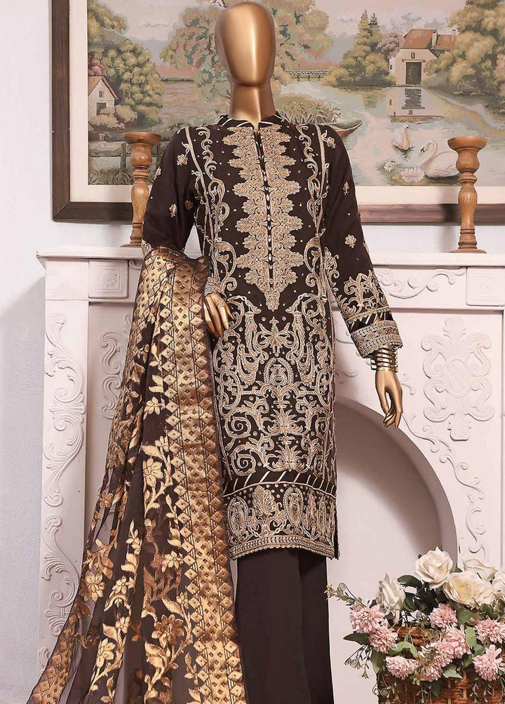 Muse By HZ Textiles Embroidered Organza Suits Unstitched 3 Piece HZ22M 10 Chiraag - Luxury Collection