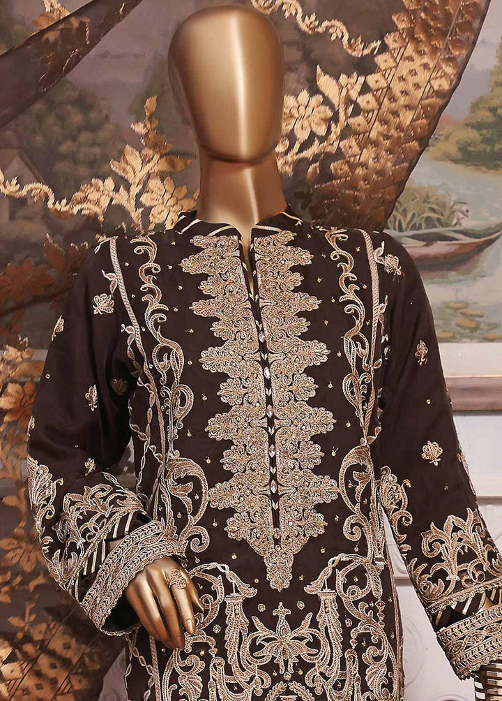 Muse By HZ Textiles Embroidered Organza Suits Unstitched 3 Piece HZ22M 10 Chiraag - Luxury Collection