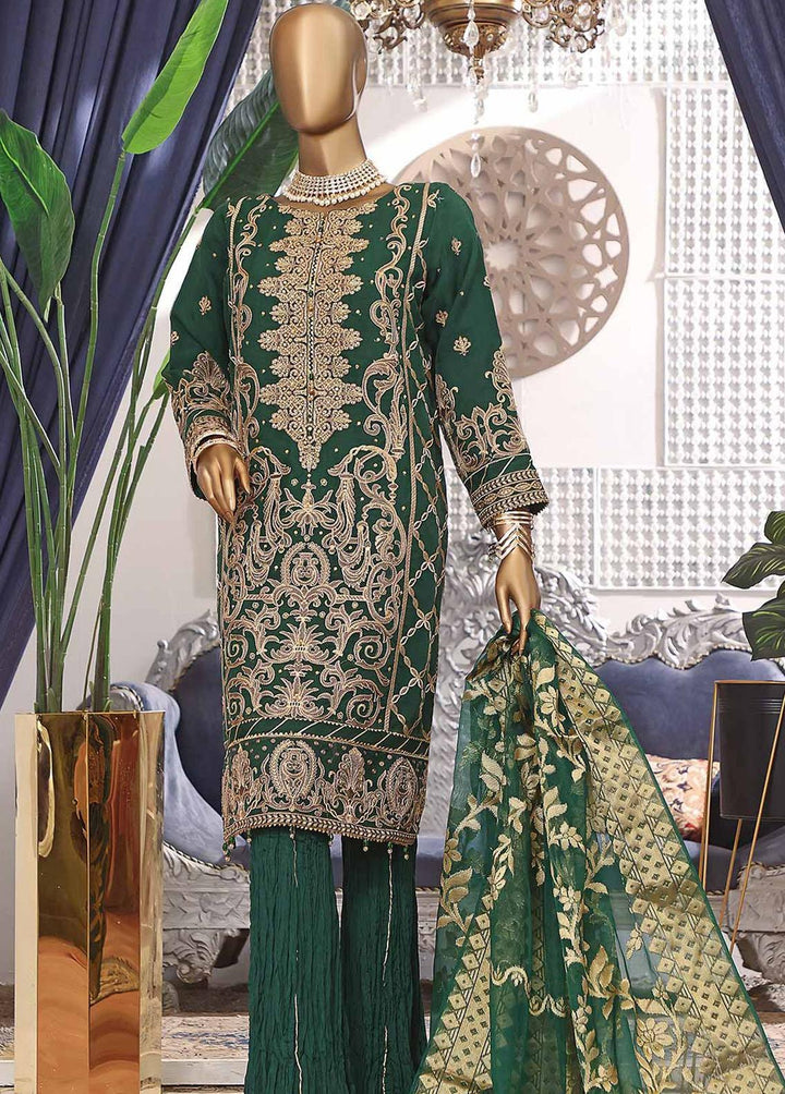 Muse By HZ Textiles Embroidered Organza Suits Unstitched 3 Piece HZ22M 11 Virsa - Luxury Collection