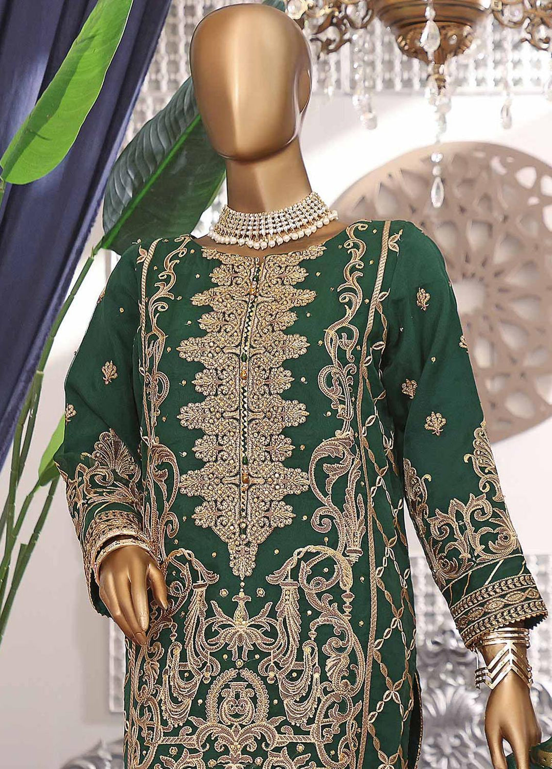 Muse By HZ Textiles Embroidered Organza Suits Unstitched 3 Piece HZ22M 11 Virsa - Luxury Collection