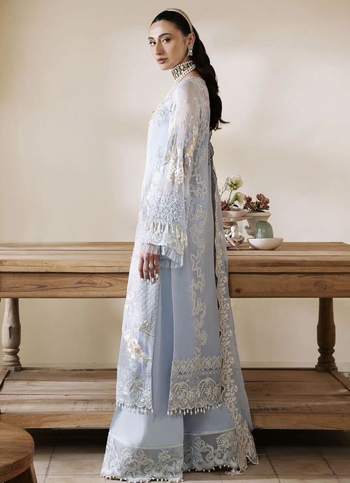 Muse By Serene Embroidered Chiffon Suit Unstitched 3 Piece SP24M Glace S-1078 - Luxuary Collection