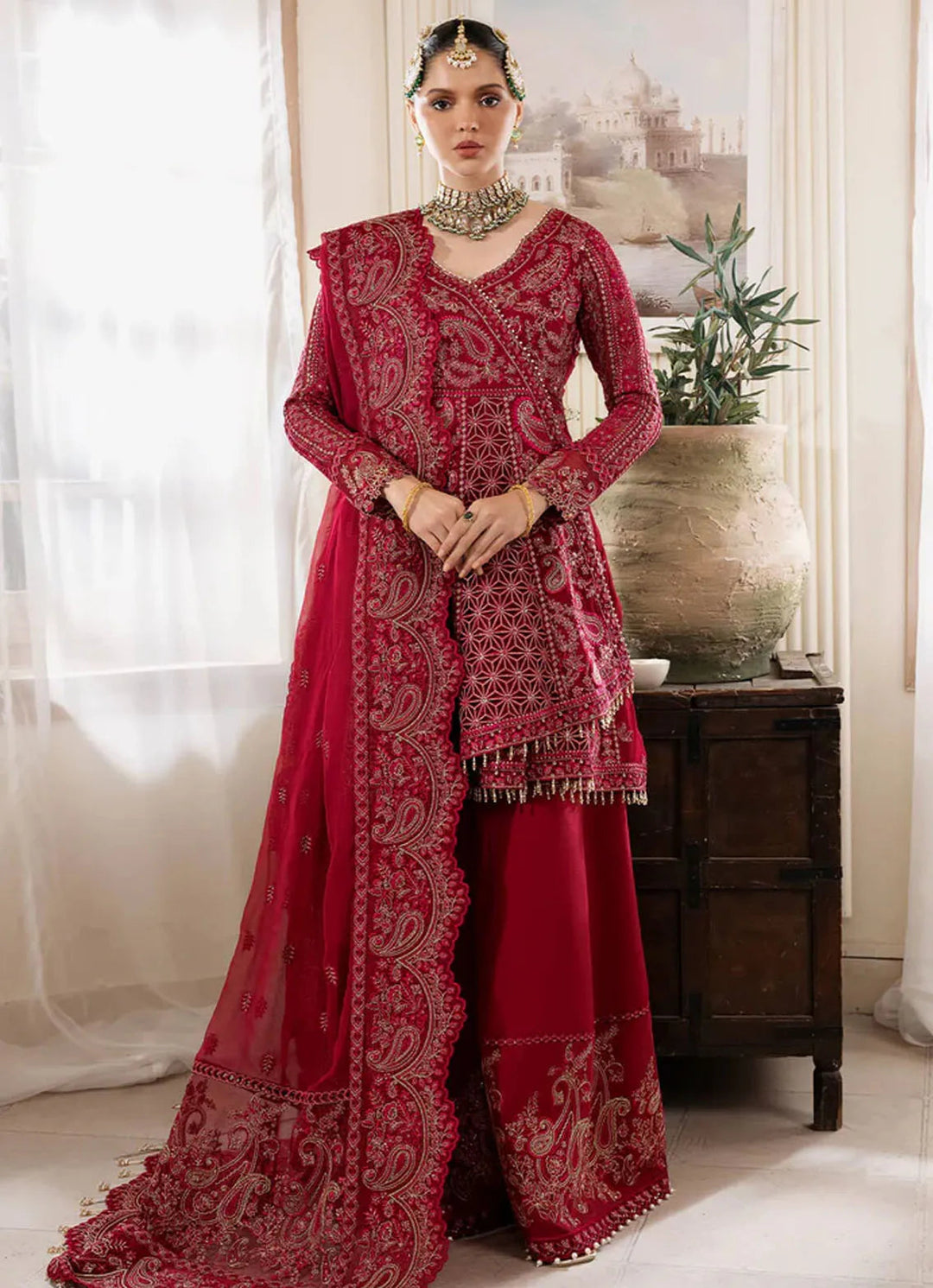 Muse By Serene Embroidered Chiffon Suit Unstitched 4 Piece SP24M Cherie S-1085 - Luxuary Collection
