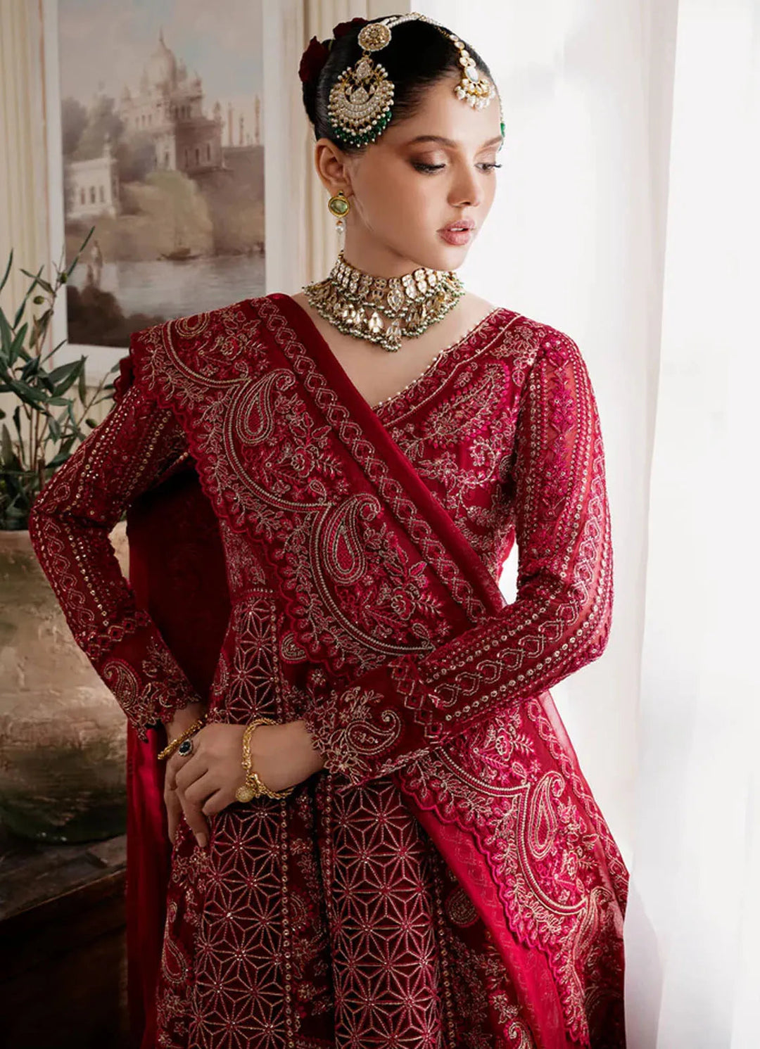 Muse By Serene Embroidered Chiffon Suit Unstitched 4 Piece SP24M Cherie S-1085 - Luxuary Collection