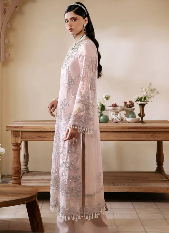Muse By Serene Embroidered Chiffon Suit Unstitched 4 Piece SP24M Cristal S-1084 - Luxuary Collection