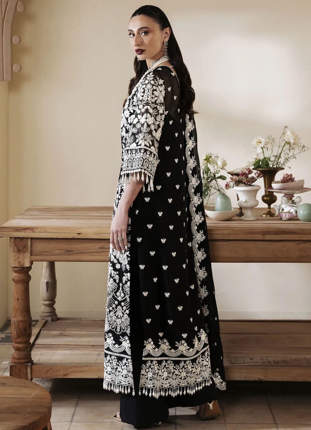 Muse By Serene Embroidered Chiffon Suit Unstitched 4 Piece SP24M Nora S-1082 - Luxuary Collection