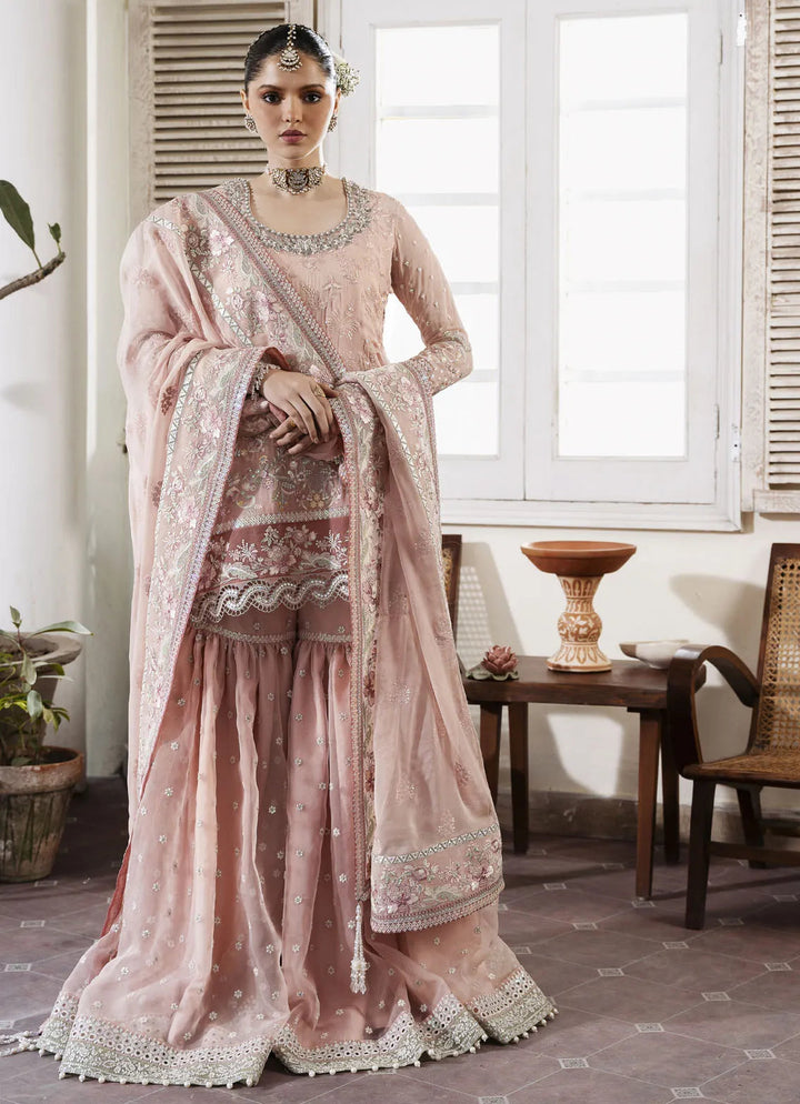 Muse By Serene Embroidered Chiffon Suit Unstitched 4 Piece SP24M Rosee S-1080 - Luxuary Collection