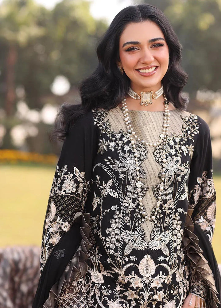 Musferah Saad Embroidered Lawn Suits Unstitched 3 Piece MFS25PG Lustre - Luxury Collection