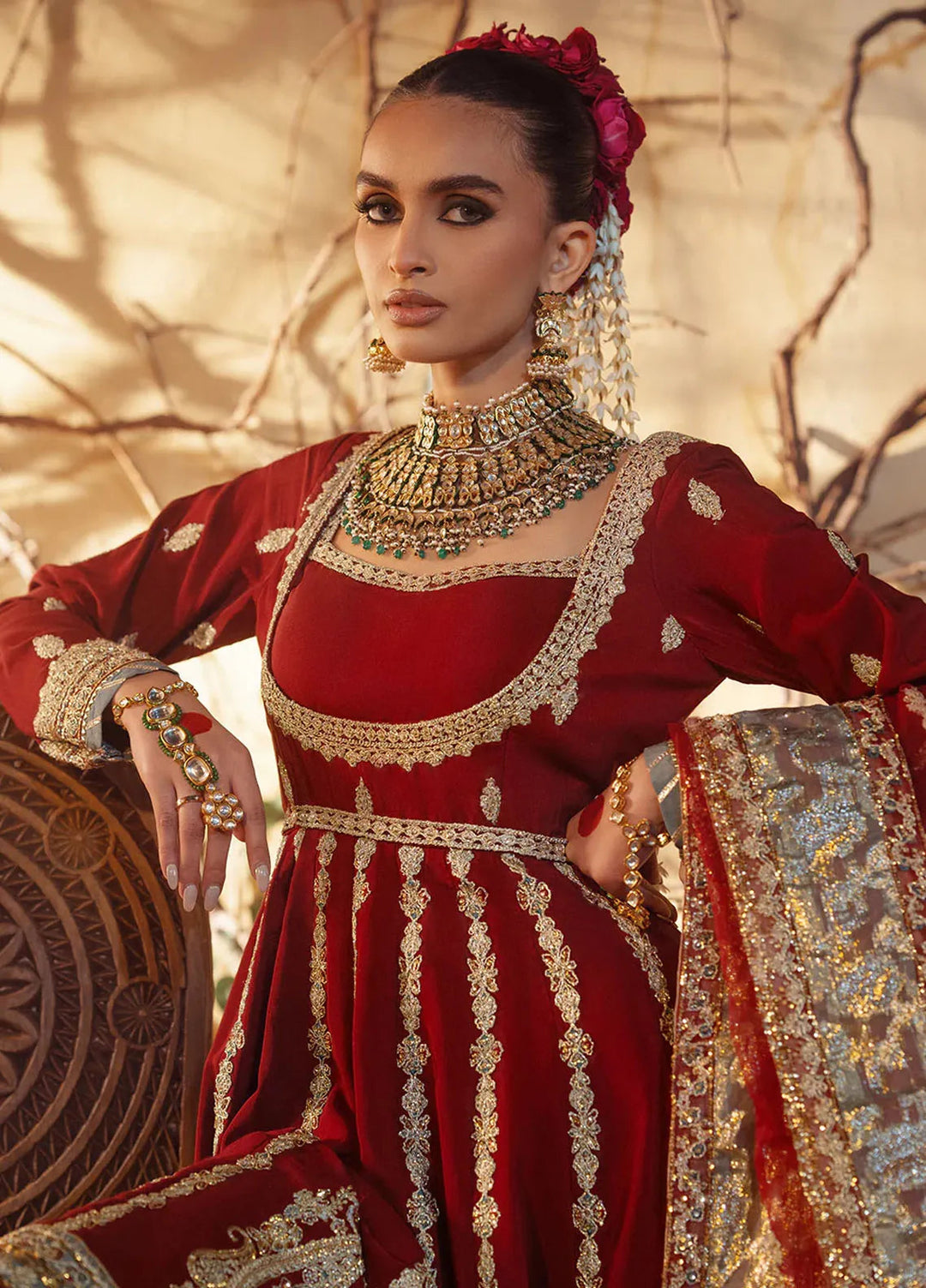 Mushk by AJR Couture Embroidered Suit Unstitched 3 Piece AJR25M Bandhan - Formals Collection