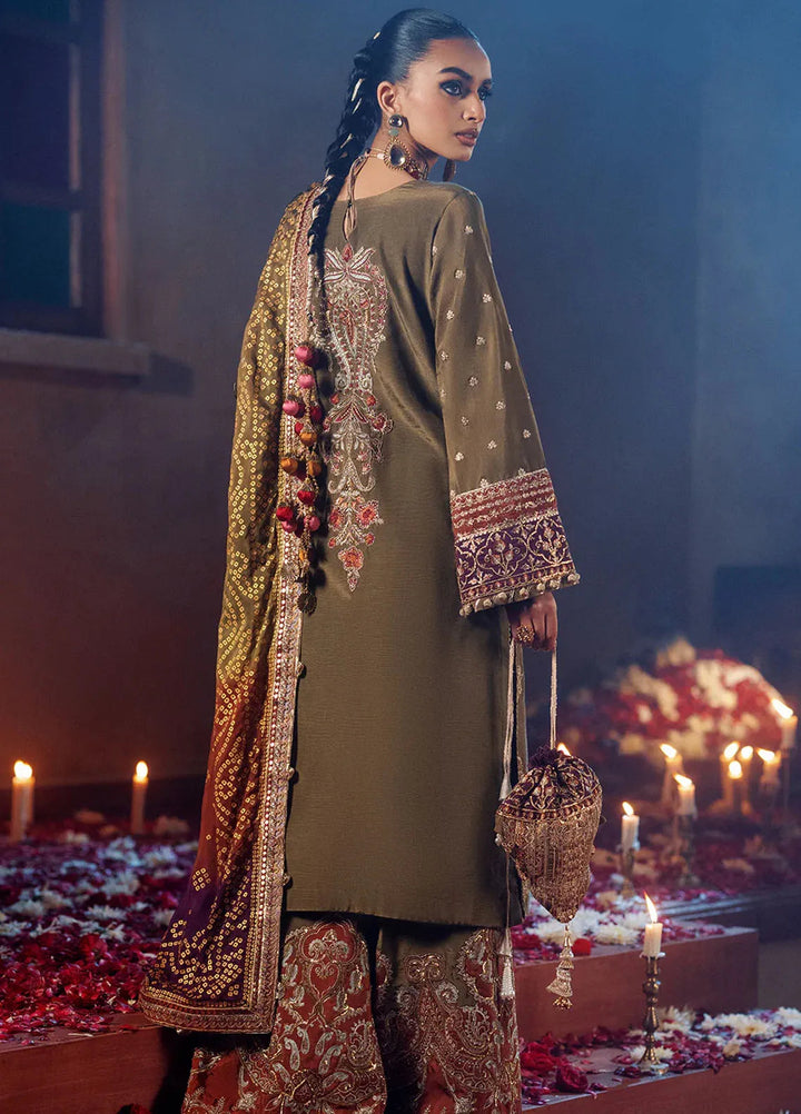 Mushk by AJR Couture Embroidered Suit Unstitched 3 Piece AJR25M Nooray - Formals Collection