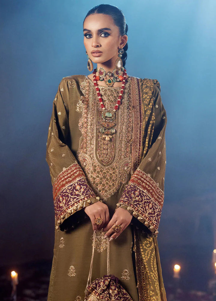 Mushk by AJR Couture Embroidered Suit Unstitched 3 Piece AJR25M Nooray - Formals Collection