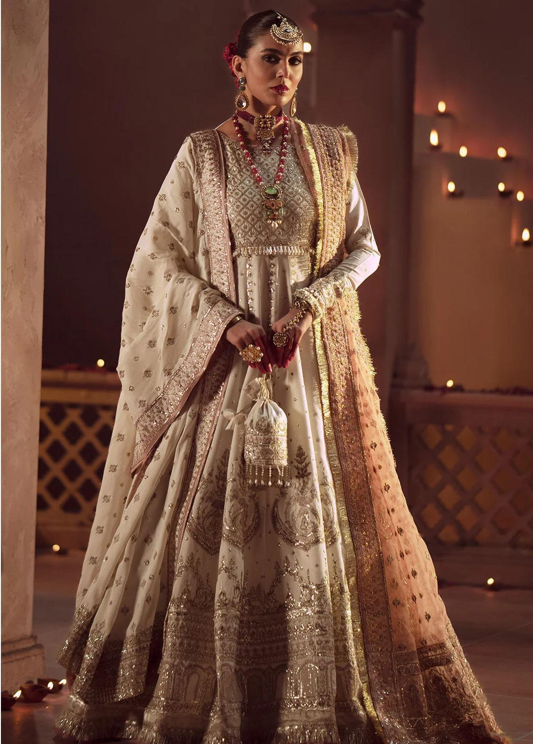 Mushk By Ajr Couture Embroidered Raw Silk Suits Unstitched 3 Piece AJR24M ASE-01 Tamanah - Luxury Collection