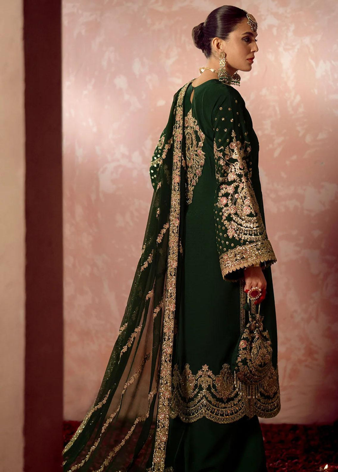 Mushk By Ajr Couture Embroidered Raw Silk Suits Unstitched 3 Piece AJR24M ASE-04 Aangan - Luxury Collection