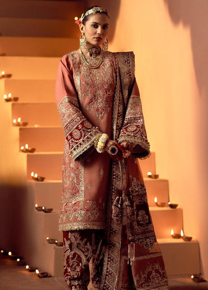 Mushk By Ajr Couture Embroidered Raw Silk Suits Unstitched 3 Piece AJR24M ASE-05 Sawan - Luxury Collection