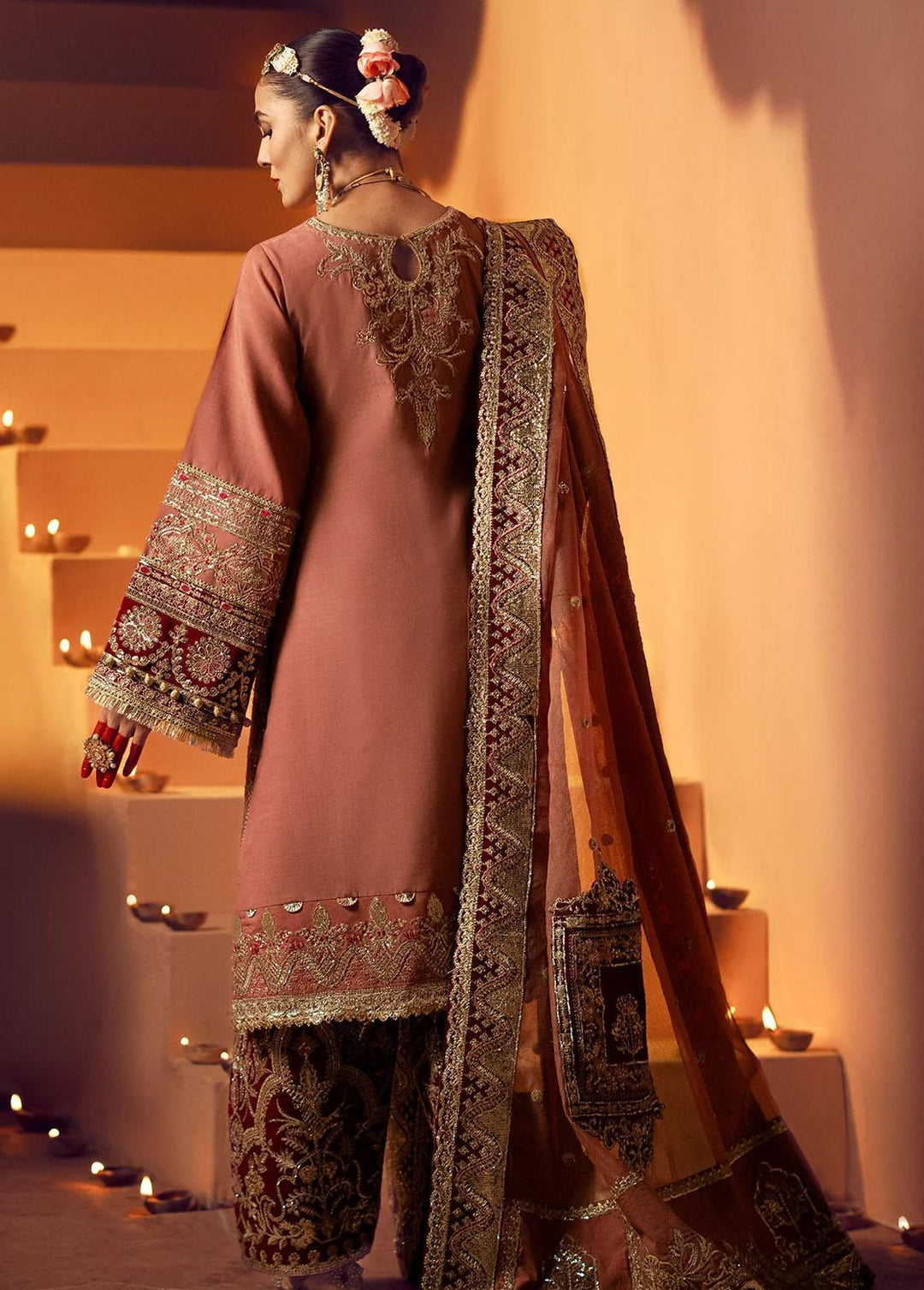 Mushk By Ajr Couture Embroidered Raw Silk Suits Unstitched 3 Piece AJR24M ASE-05 Sawan - Luxury Collection