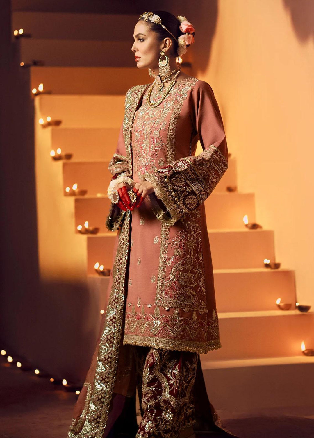 Mushk By Ajr Couture Embroidered Raw Silk Suits Unstitched 3 Piece AJR24M ASE-05 Sawan - Luxury Collection