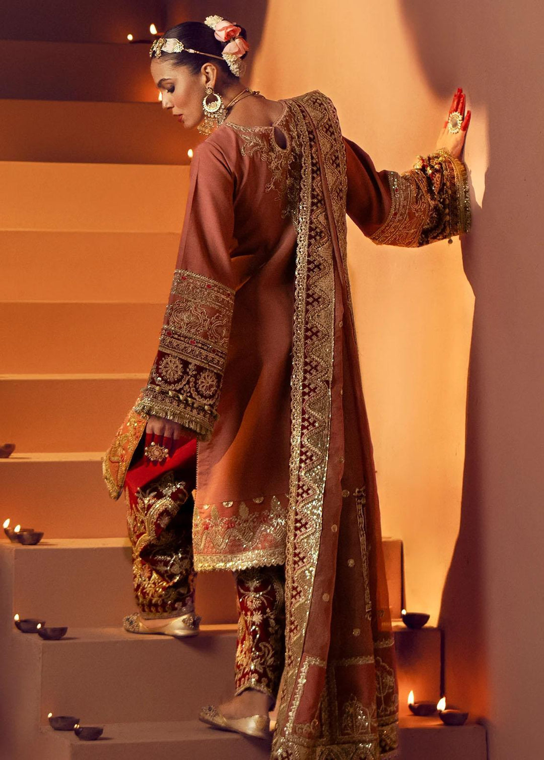 Mushk By Ajr Couture Embroidered Raw Silk Suits Unstitched 3 Piece AJR24M ASE-05 Sawan - Luxury Collection