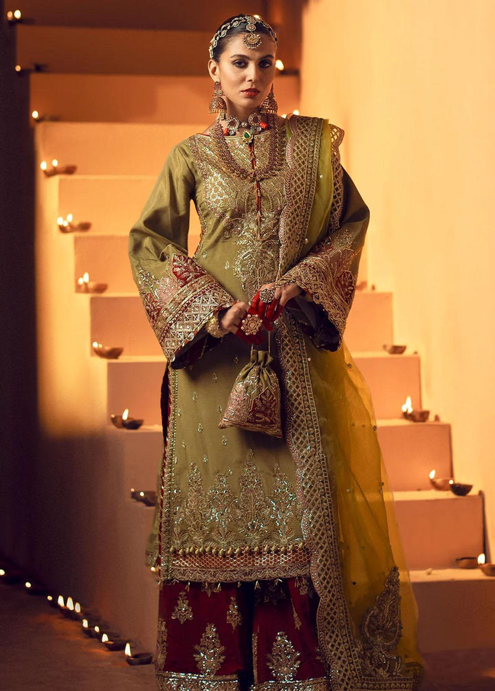 Mushk By Ajr Couture Embroidered Raw Silk Suits Unstitched 3 Piece AJR24M ASE-06 Barsat - Luxury Collection