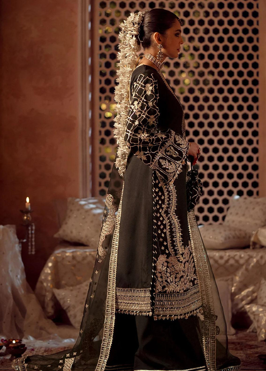 Mushk By Ajr Couture Embroidered Raw Silk Suits Unstitched 3 Piece AJR24M ASE-07 Koyal - Luxury Collection