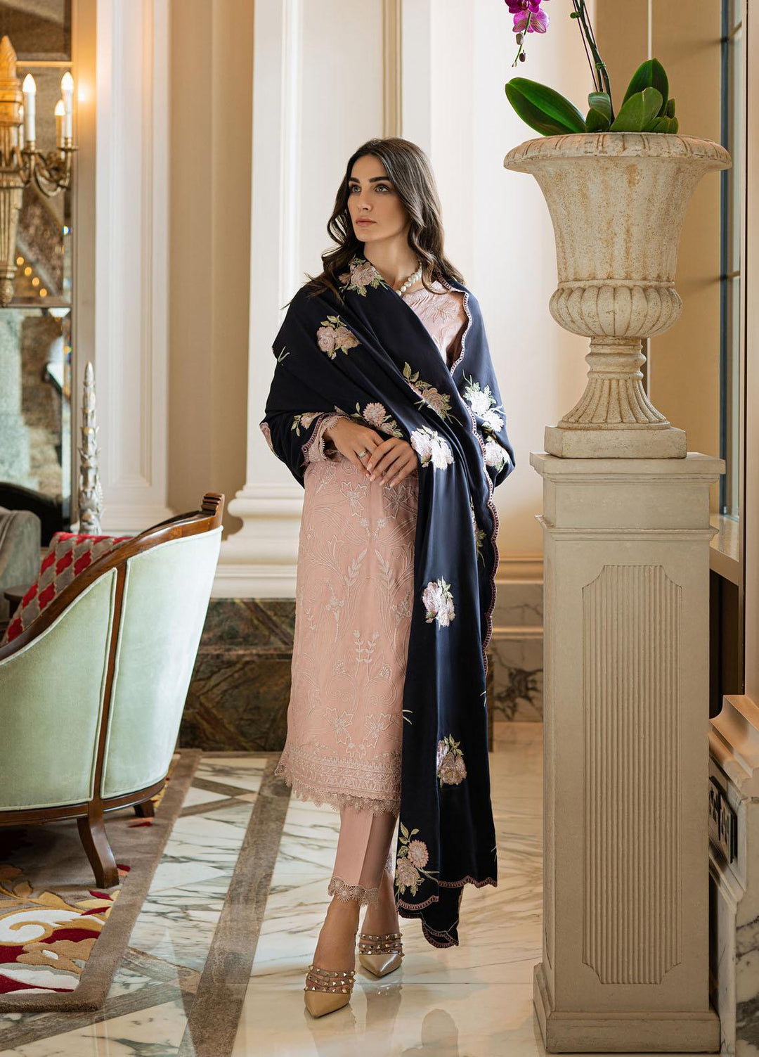 Mushq Casual Pret  Marina 3 Piece Suit MWP22-01 Crystal Rose