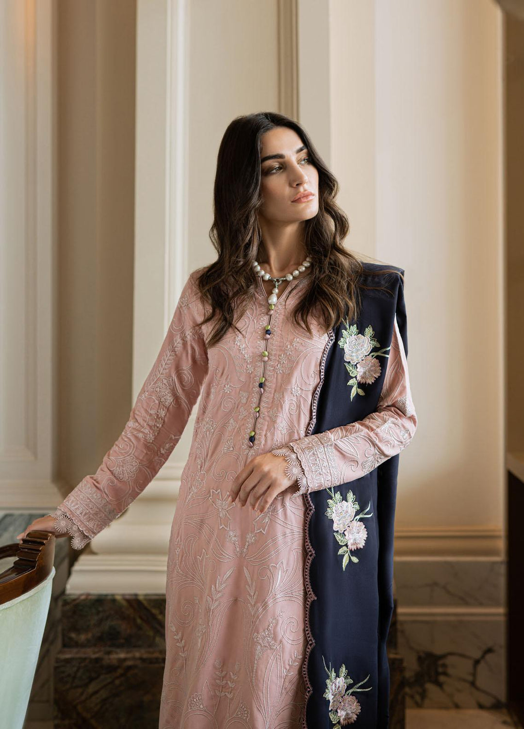 Mushq Casual Pret  Marina 3 Piece Suit MWP22-01 Crystal Rose