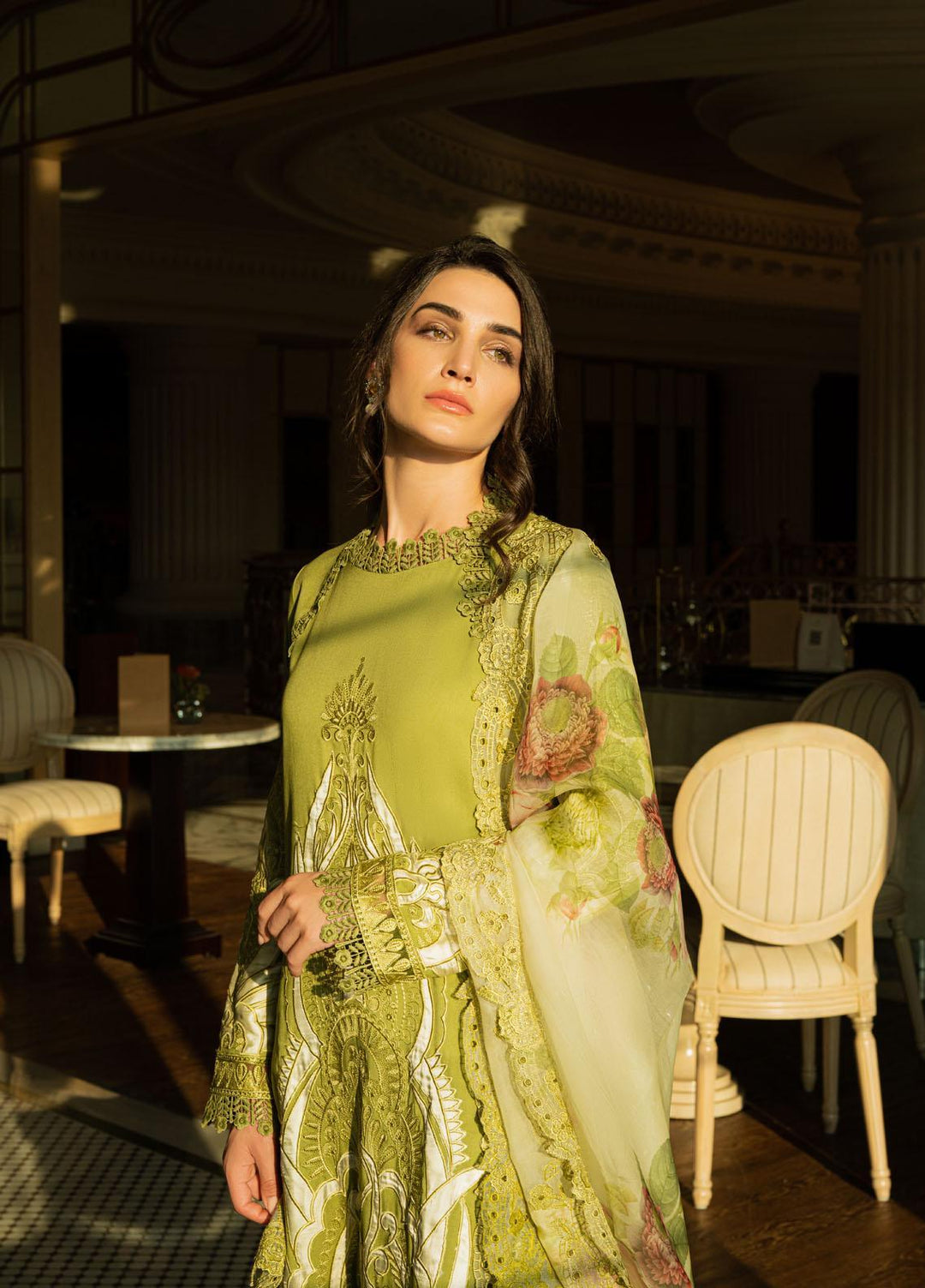 Mushq Casual Pret  Marina 3 Piece Suit MWP22-08 Peridot